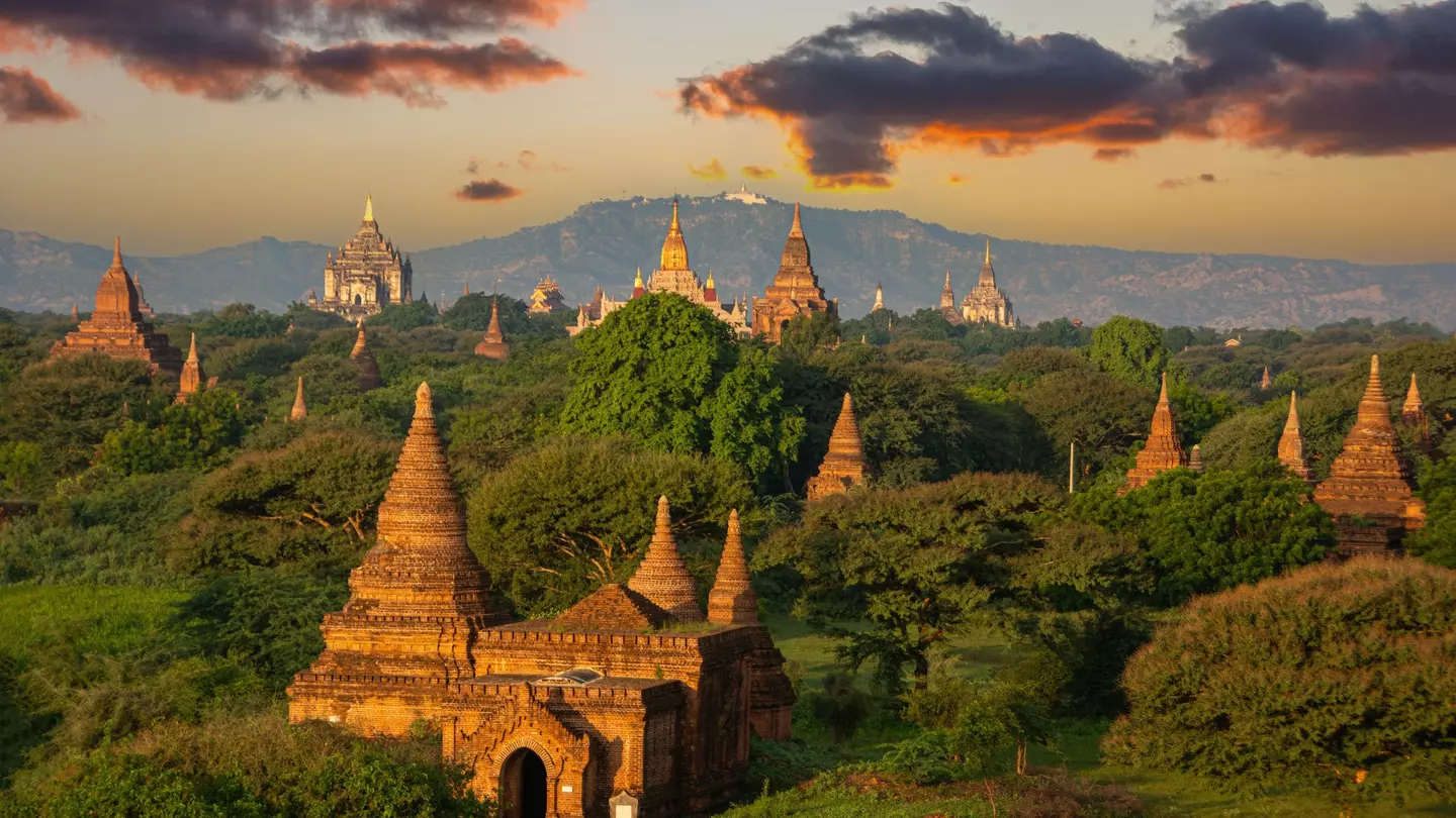 The,Temples,Of,Bagan,Sunrise,Time,Bagan,,Myanmar