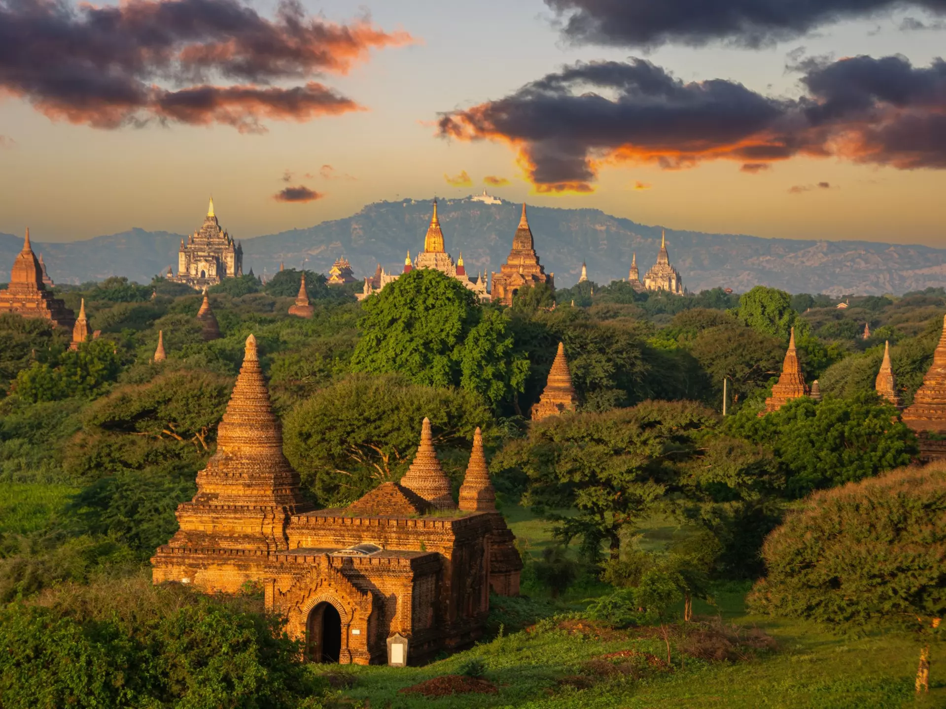 The,Temples,Of,Bagan,Sunrise,Time,Bagan,,Myanmar