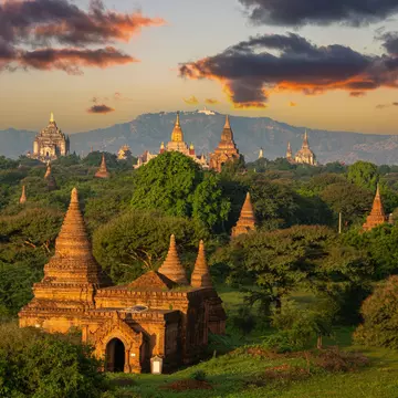 The,Temples,Of,Bagan,Sunrise,Time,Bagan,,Myanmar