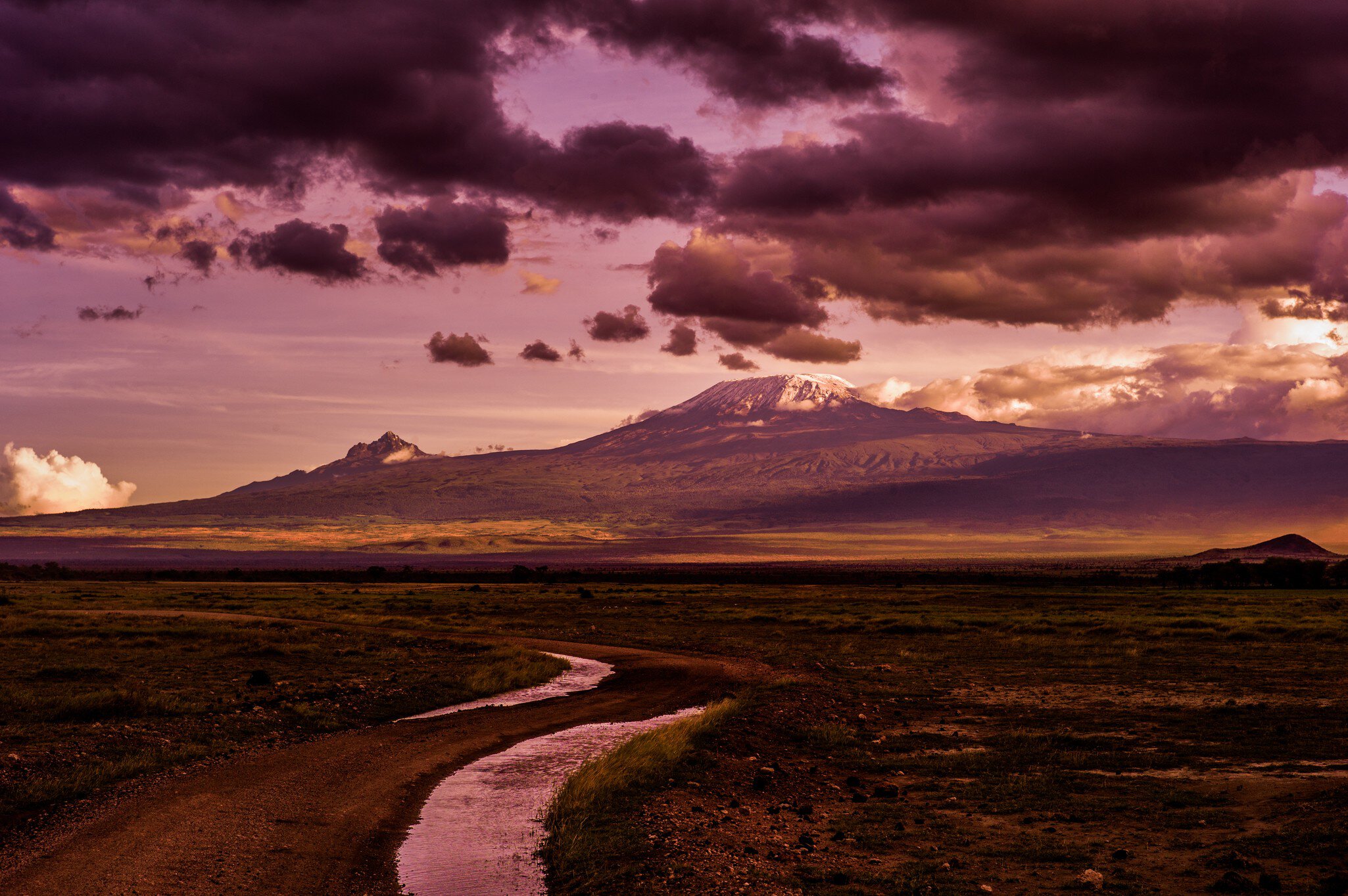 Amboseli National Park in Kajiado County, Kenya.