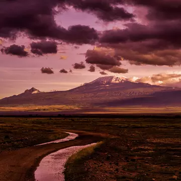 Amboseli National Park in Kajiado County, Kenya.