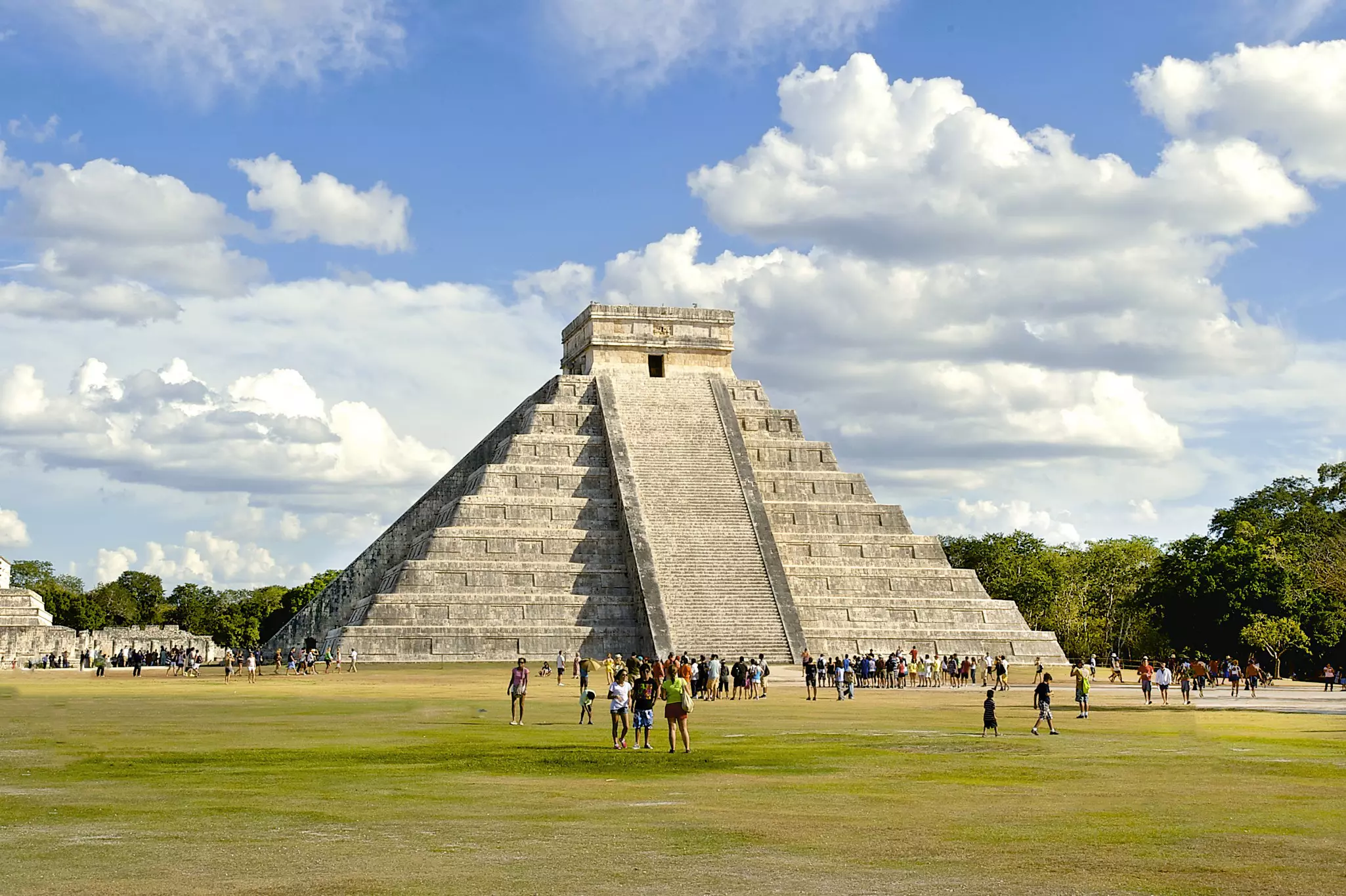 Temple of Kukulcan or  El Castillo at Chichen Itza Maya ruin.