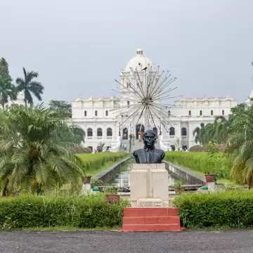 Facade of the Ujjayanta Palace, a museum and the former palace of the kingdom of Tripura. Situated in agartala, which is now the capital of the Indian state of Tripura.