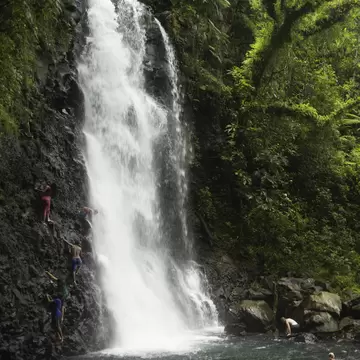 Fiji, Tavoro National Park, Taveuni Island, Middle Bouma Falls