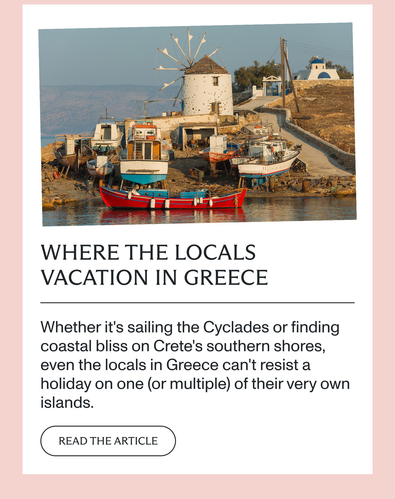 Where the locals vacation in Greece