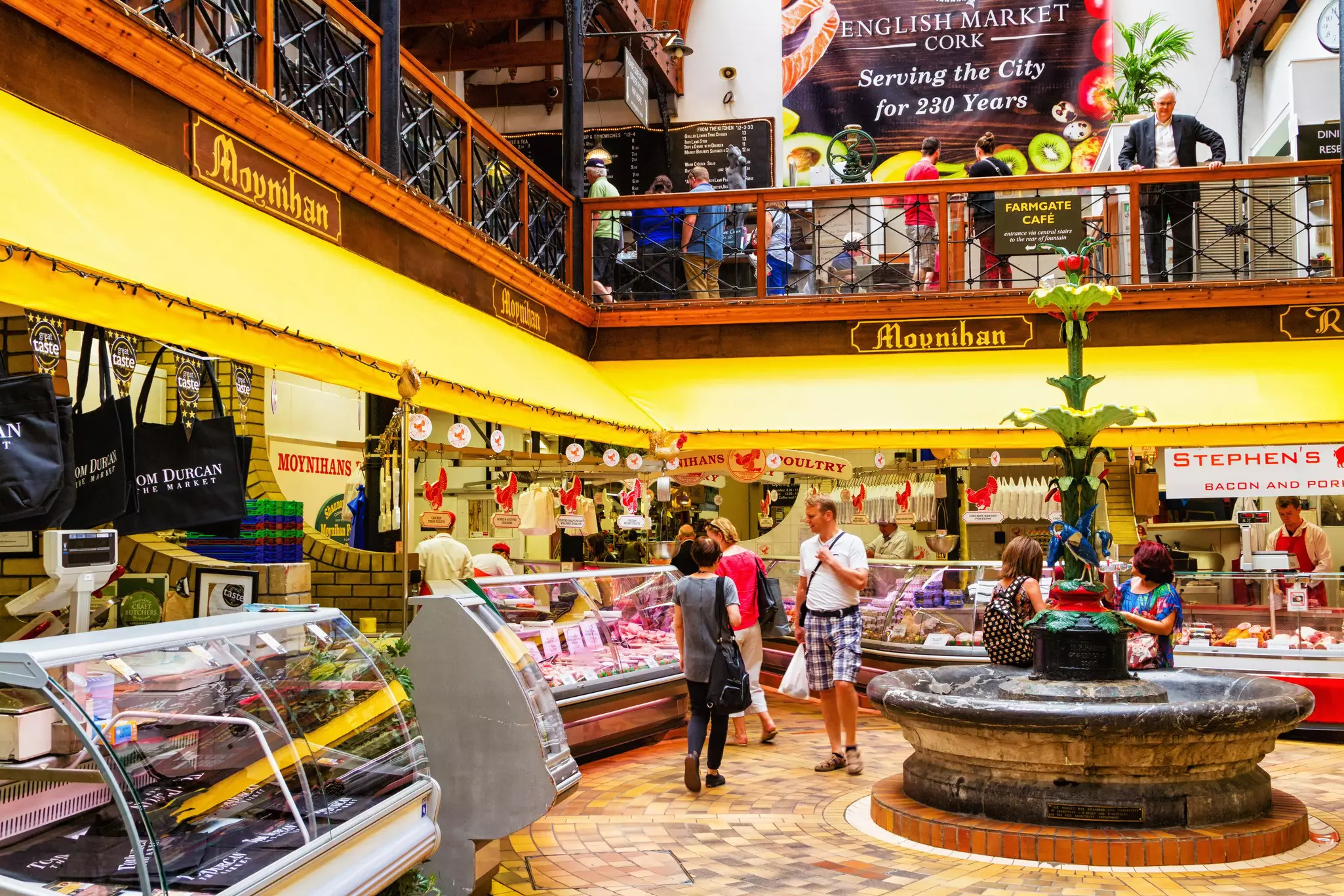 The Farmhouse Café on the upper floor of Cork's English Market. 