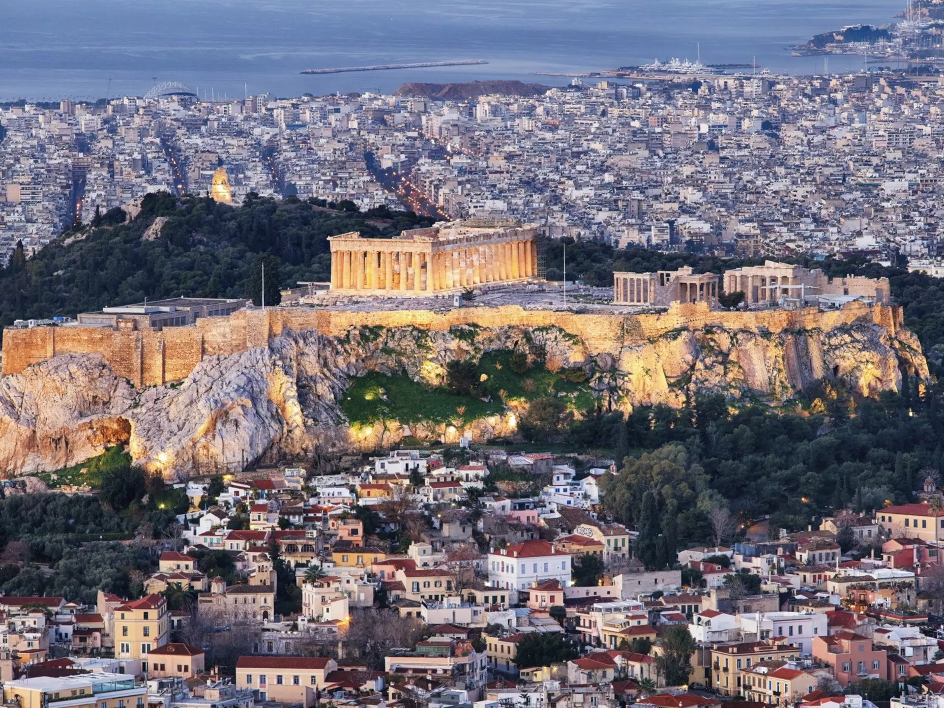 An aerial view of the Acropolis and greater Athens. TTstudio/Shutterstock
