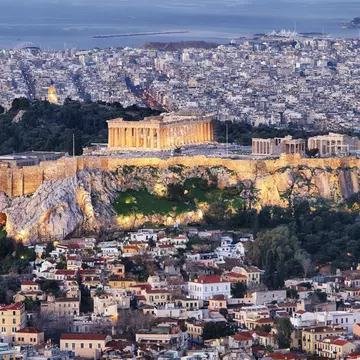 An aerial view of the Acropolis and greater Athens. TTstudio/Shutterstock