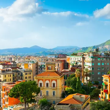 Colorful architecture and breathtaking landscapes are abundant in Naples, Italy.