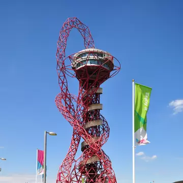 The ArcelorMittal Orbit at the Queen Elizabeth Olympic Park in London, UK.