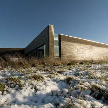Inverness / Scotland - 01.14.2020:  Culloden Battlefield Visitor Centre exterior in SNOW  License Type: media  Download Time: 2023-04-28T13:53:55.000Z  User:   Is Editorial: Yes  purchase_order:
