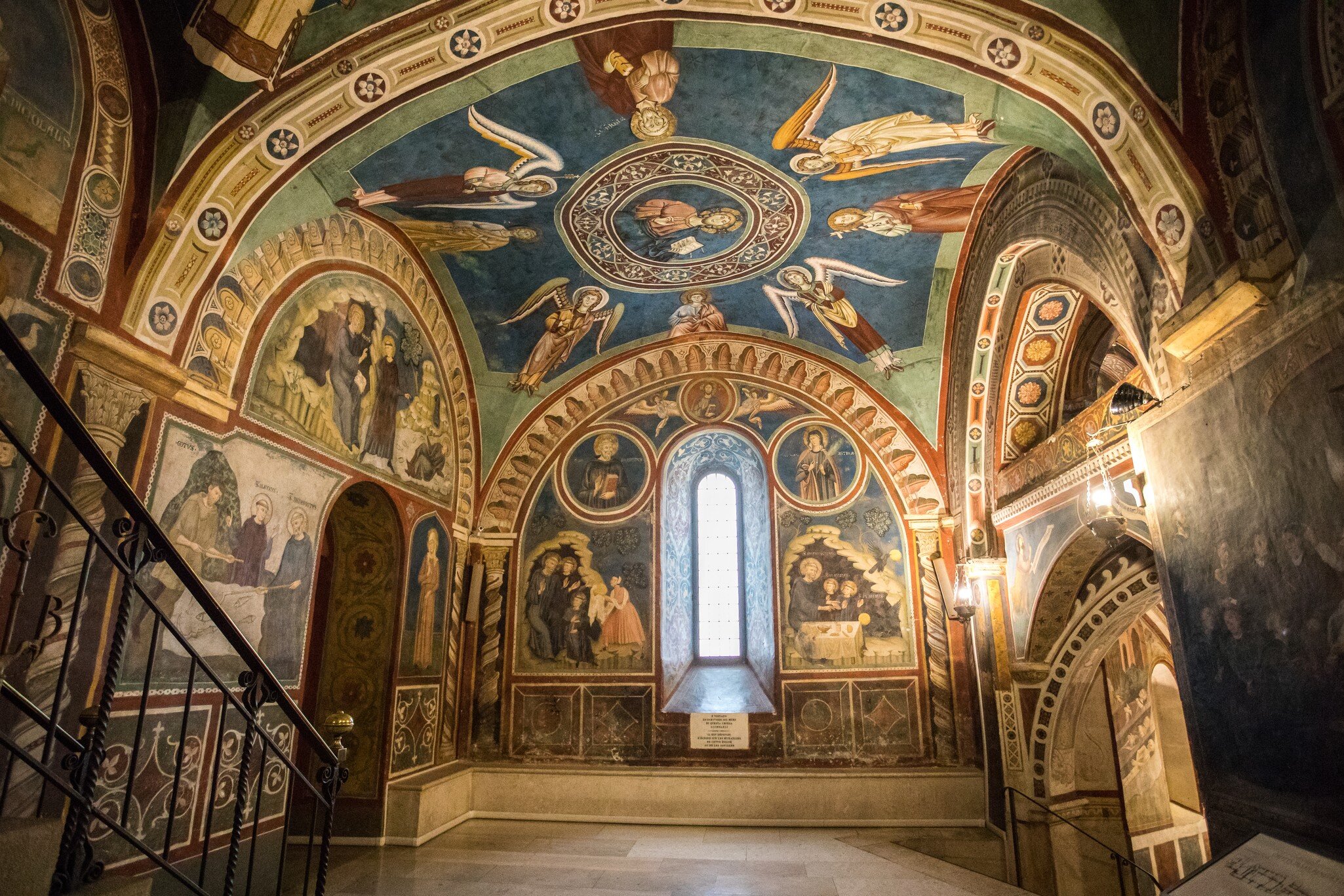Subiaco, Rome, Italy. Jan 2019 - Unique frescos at Monastery of Sacred Cave (Sacro Speco) of Saint Benedict in Subiaco, province of Rome, Lazio. Monastero del Sacro Speco di San Benedetto da Norcia.; Shutterstock ID 1298910703; purchase_order: 650...
