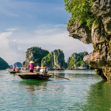 A boat trip in Halong Bay. ScottYellox/Shutterstock
