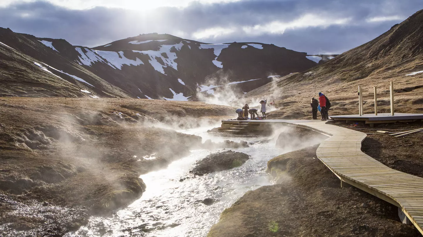 After cooking a snack in a hot spring, stroll along the Reykjadalur Valley © Matthew Micah Wright / Getty Images