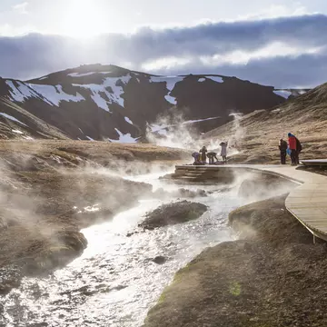 After cooking a snack in a hot spring, stroll along the Reykjadalur Valley © Matthew Micah Wright / Getty Images