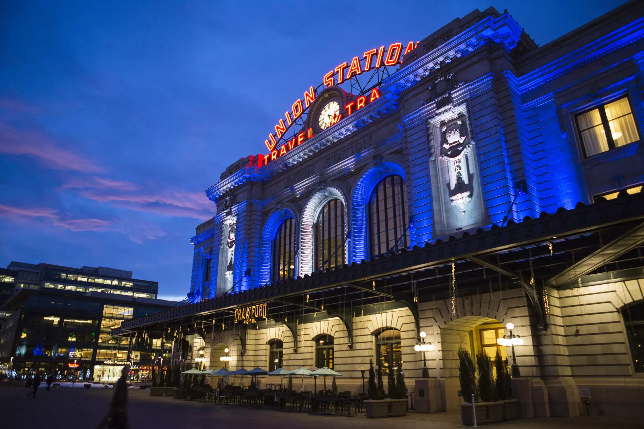 Travelers can take a train from Denver International Airport to Denver Union Station © jjwithers / Getty Images