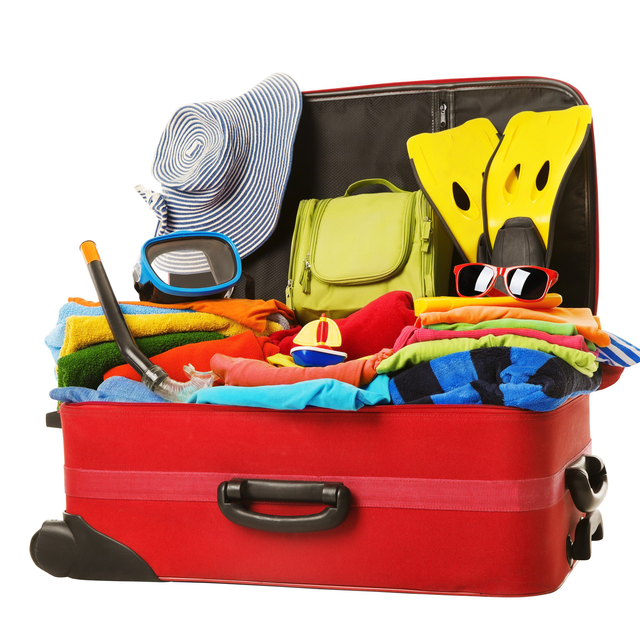 Packed suitcase