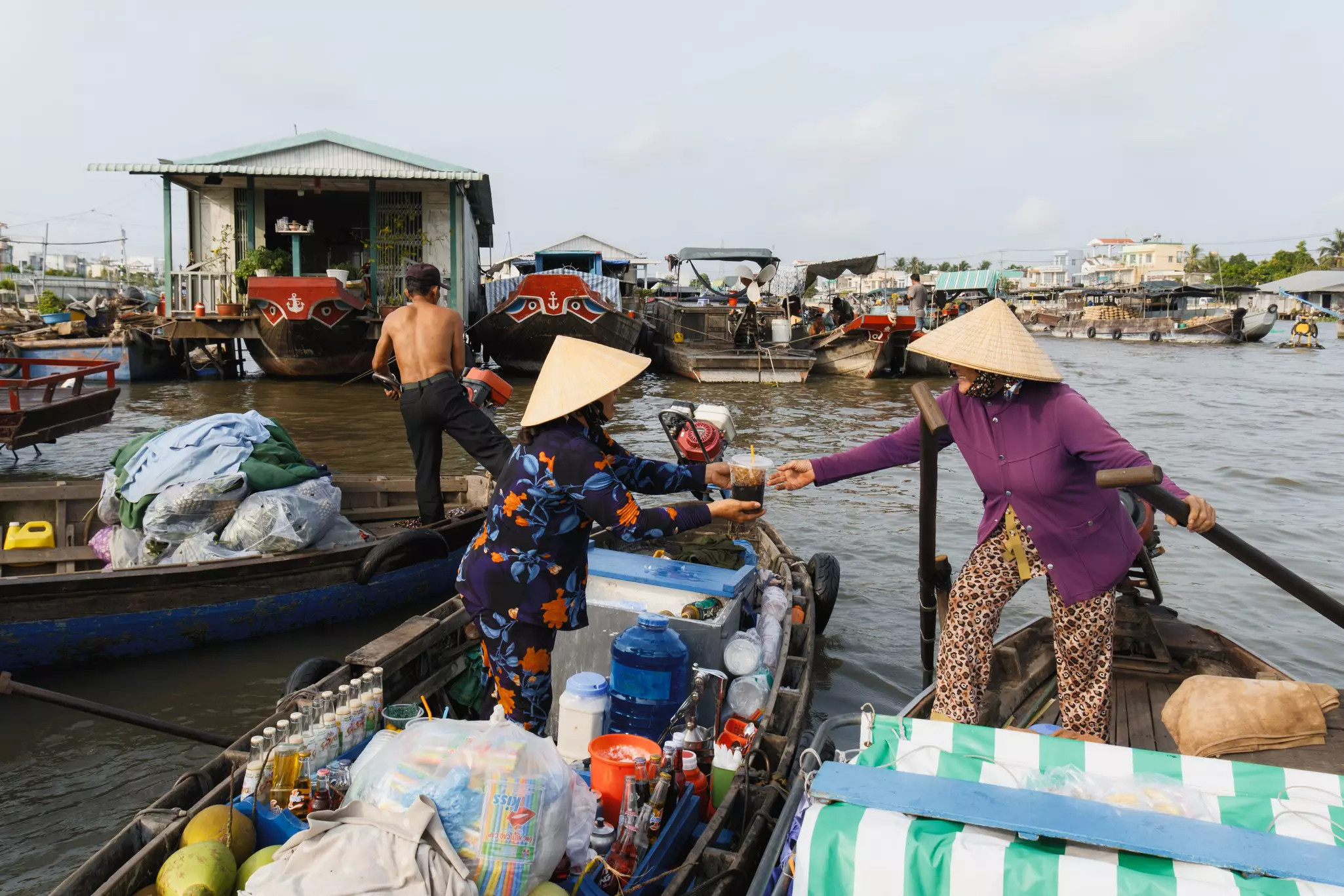 Floating market in Can Tho, Mekong Delta, Vietnam. Adrien Jean for Lonely Planet