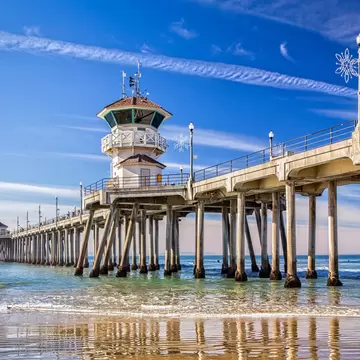 The Huntington Beach Pier in Huntington Beach, California.; Shutterstock ID 646308592;