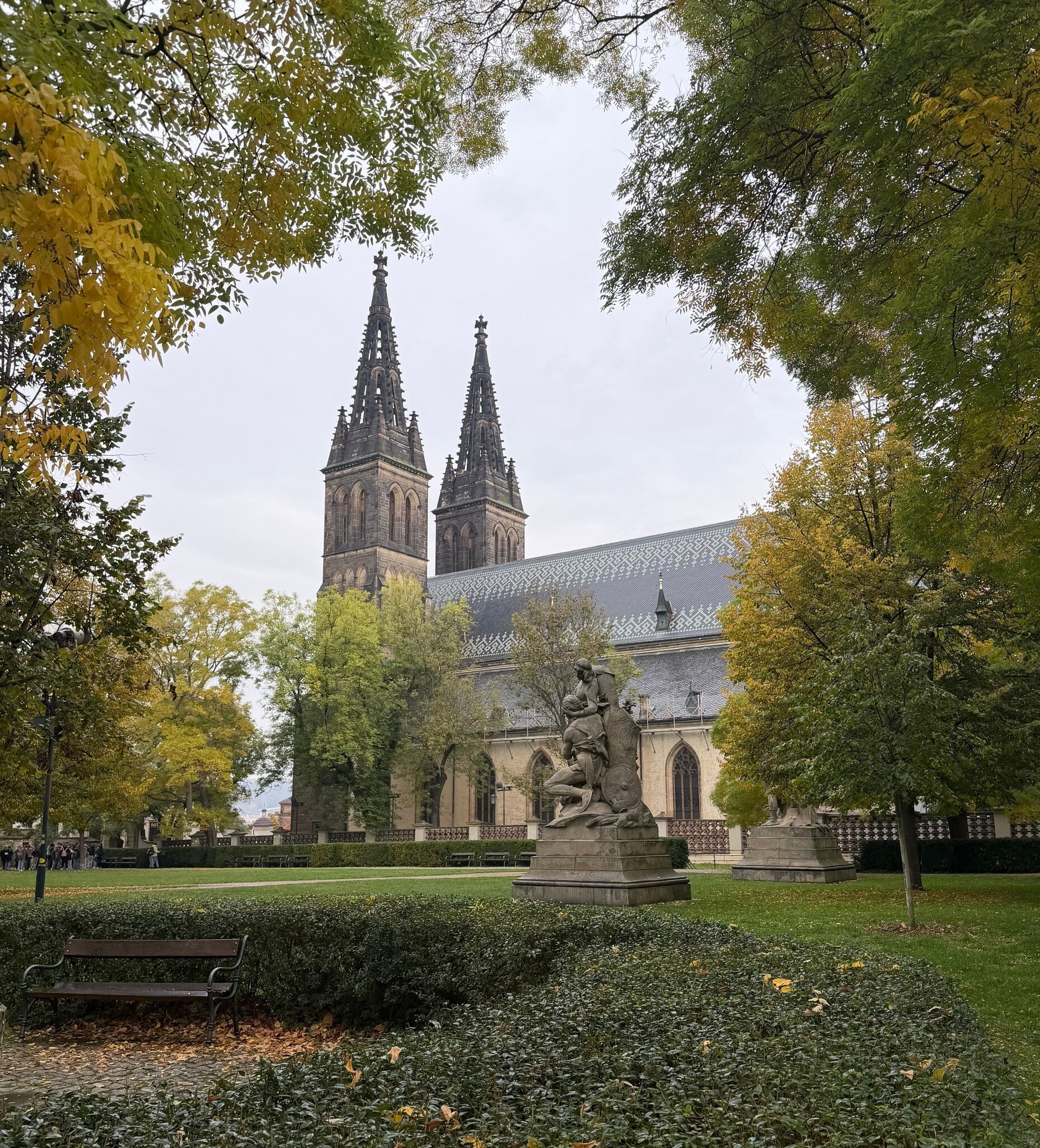 The Basilica of St. Peter and St. Paul in Vyšehrad fortress in Prague, Czech Republic.