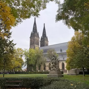 The Basilica of St. Peter and St. Paul in Vyšehrad fortress in Prague, Czech Republic.