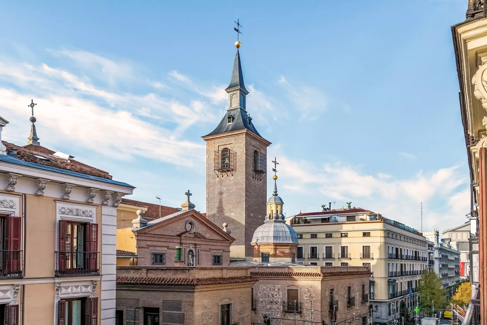 Rooftop view of Madrid's iconic Gran Vía