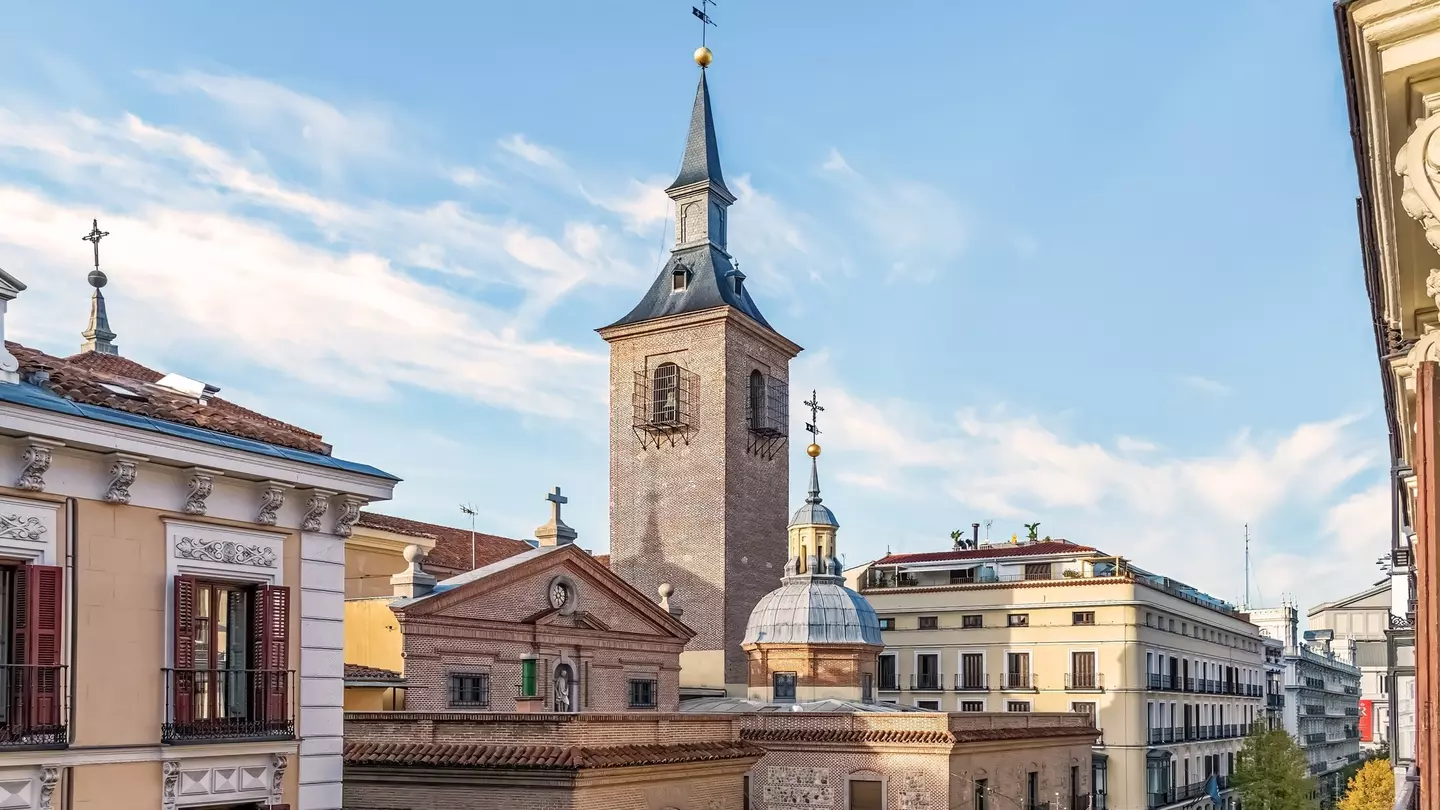 Rooftop view of Madrid's iconic Gran Vía