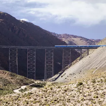 Tren a las Nubes (Train to the Clouds) crossing Viaducto la Polvorilla near Salta, Argentina. Edith Polverini/Getty Images