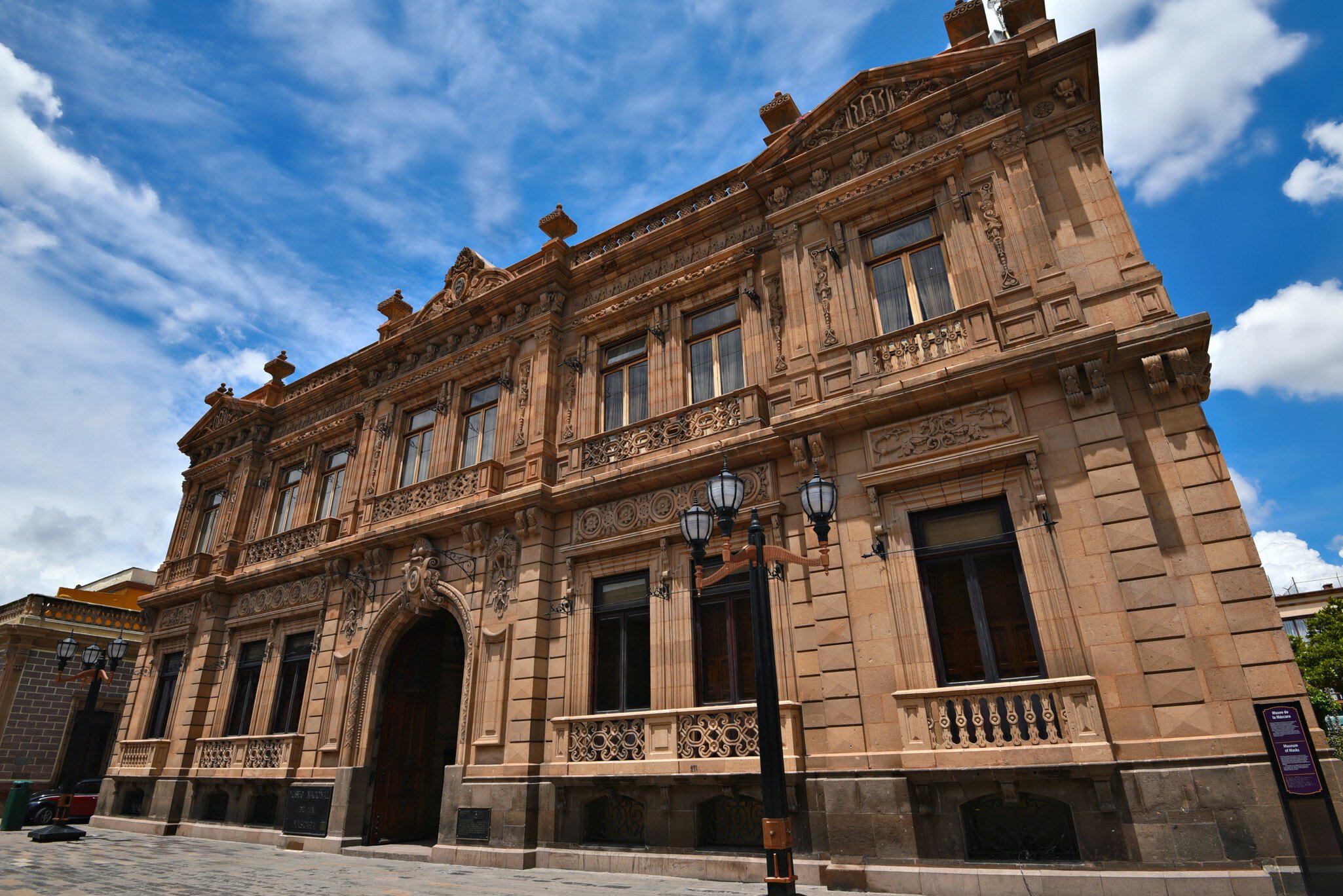 June 29, 2018. San Luis Potosí, Mexico. Exterior view of the Neo Classical architecture Museo Nacional de la Máscara located in the historic Plaza del Carmen.; Shutterstock ID 1212742162;