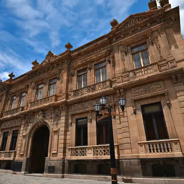 June 29, 2018. San Luis Potosí, Mexico. Exterior view of the Neo Classical architecture Museo Nacional de la Máscara located in the historic Plaza del Carmen.; Shutterstock ID 1212742162;