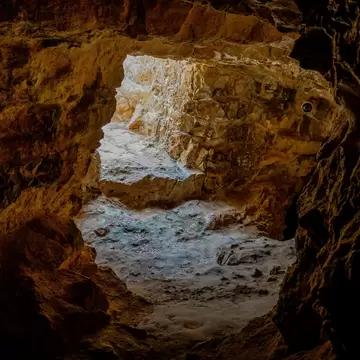 View of the Necròpolis del Puig des Molins in Ibiza, Spain.