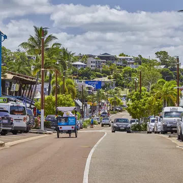 Main street Airlie beach,Queensland,Australia