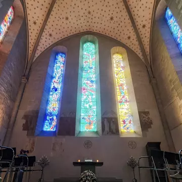 Marc Chagall’s stained-glass windows at the Fraumünster, Zürich. Stefano Ember/Shutterstock