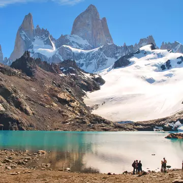 Mountain landscape with Mt Fitz Roy and Laguna de Los Tres in Los Glaciares National Park, Patagonia, Argentina, South America, License Type: media, Download Time: 2025-02-20T19:27:57.000Z, User: katelyn.perry_lonelyplanet, Editorial: false, purchase_order: 65050 - Digital Destinations and Articles, job: WiP, client: WiP, other: Katelyn Perry