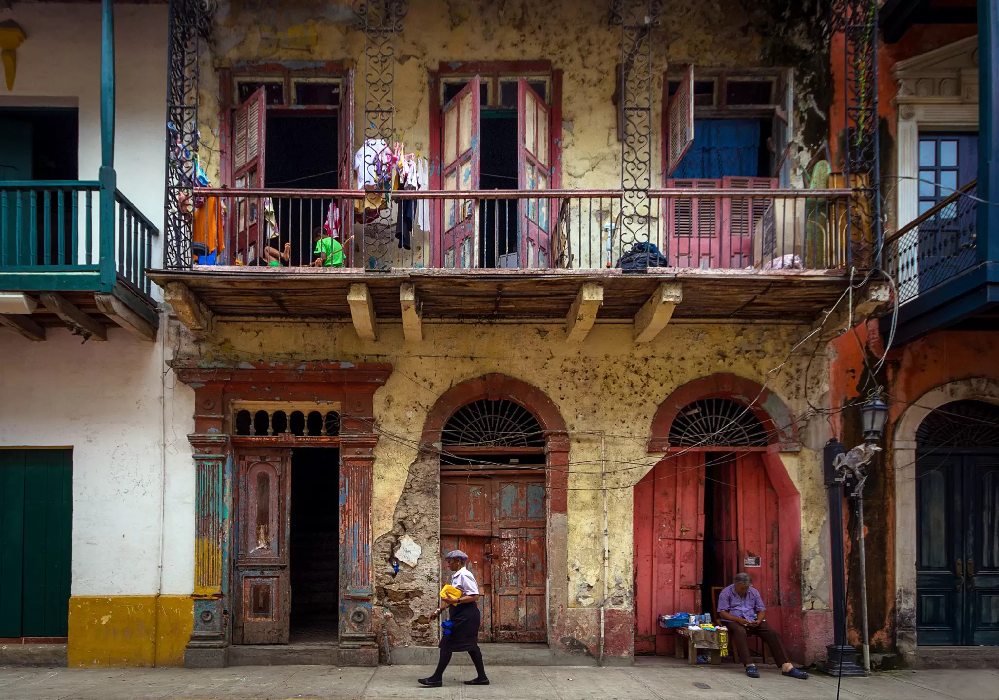 The historic Casco Viejo district of Panama City, Panama