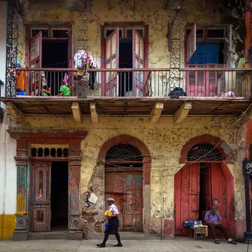 Panama City, Panama - September 12, 2013: Woman walking the streets and a vendor sleeping, in historic Casco Viejo district of Panama City, Panama.
538165896
City Street, Adult, People, Outdoors, Street, Women, Walking, Built Structure, Casco Viejo, Men, Photography, Latin American and Hispanic Ethnicity, Central America, Capital Cities, Travel Destinations, Horizontal, City, Sidewalk