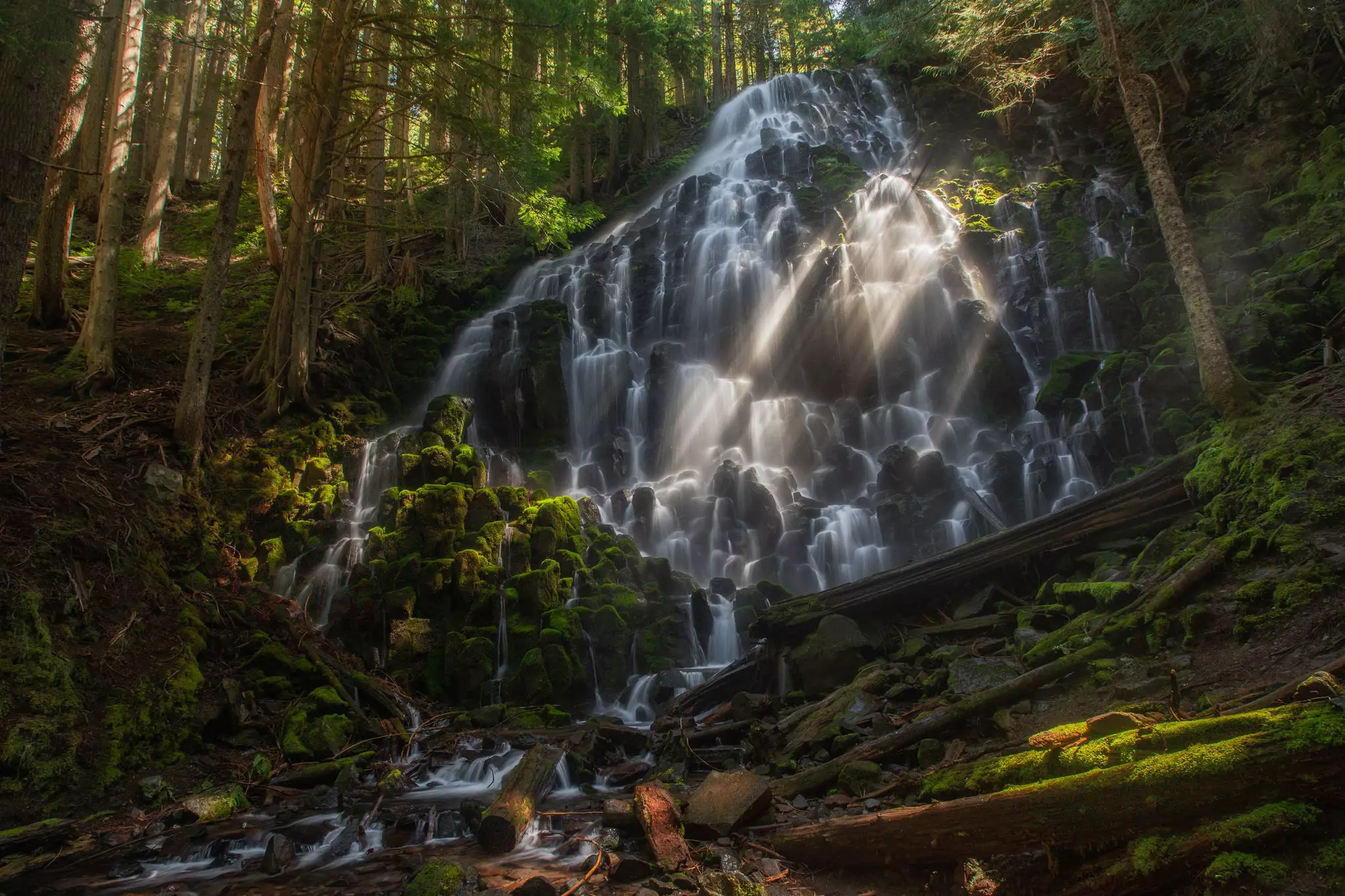 Beautiful Ramona Falls is your reward for hiking the 7-mile loop it takes to get there. Natchittamai / Getty Images