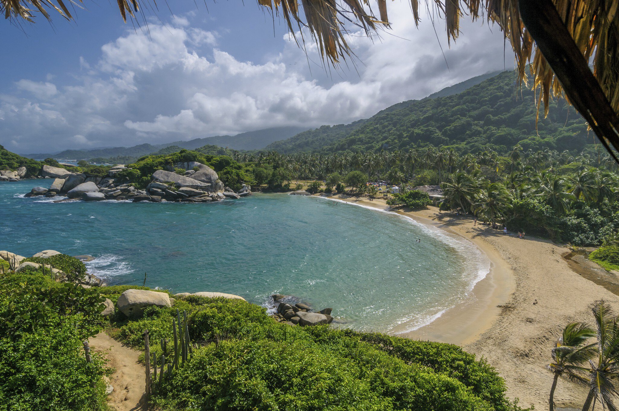 Beach view in Parque Nacional Natural Tayrona, Colombia