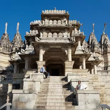 Exterior of Ranakpur Jain Temple, Rajasthan, India.