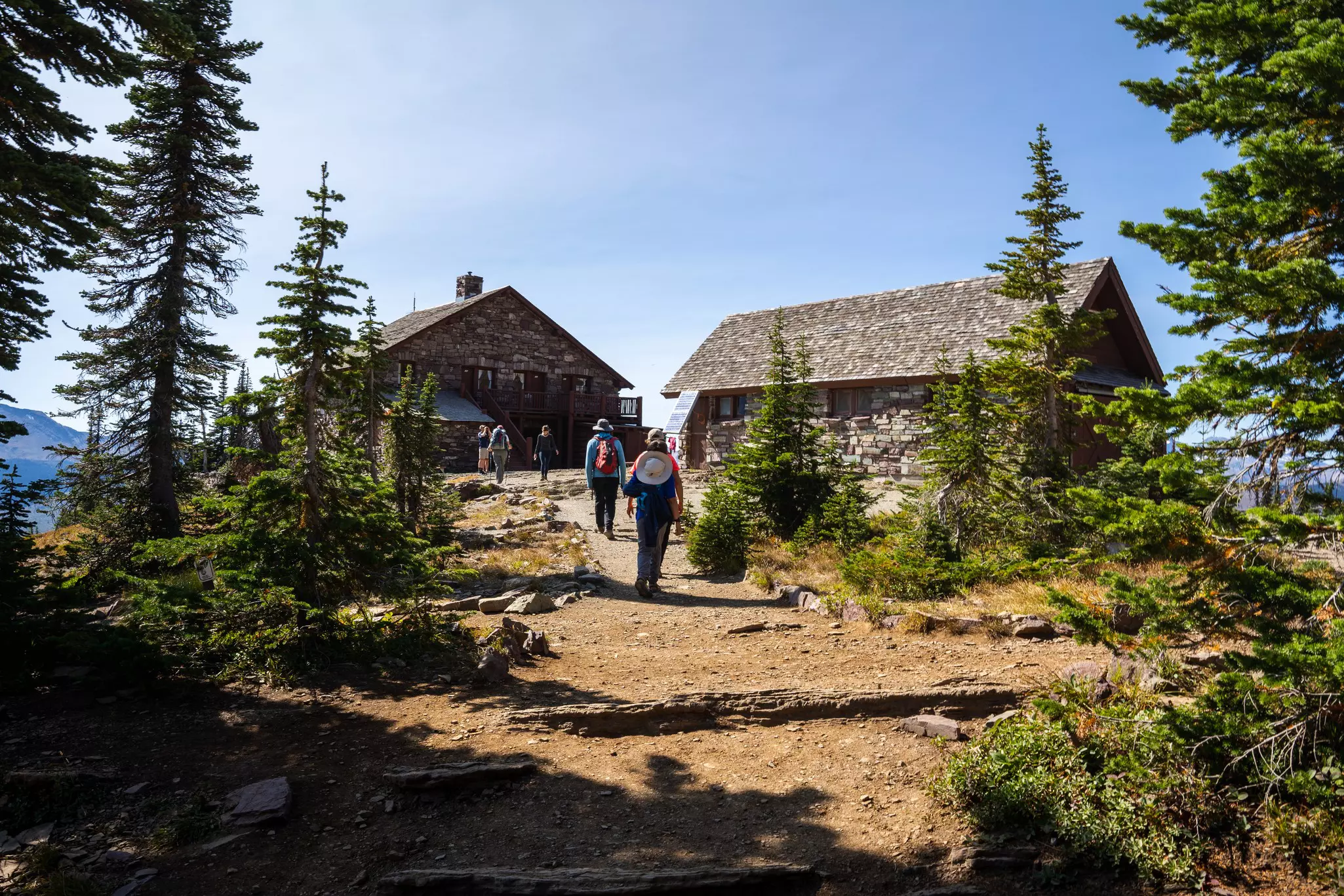 The Granite Park Chalet in Glacier National Park, Montana, USA