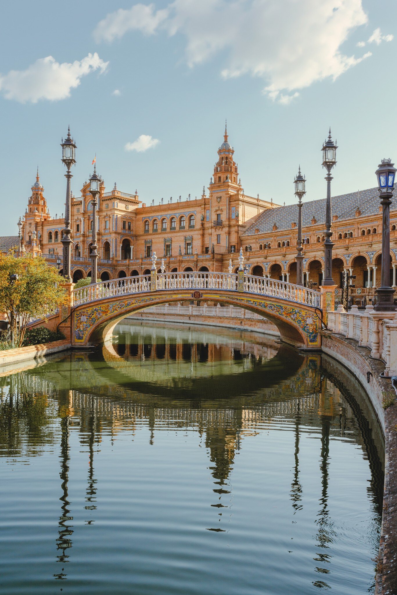 The Plaza de Espana in Maria Luisa Park in Seville, Spain.