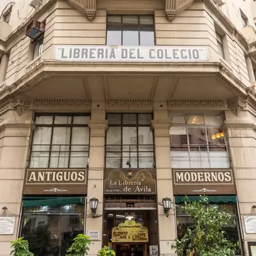 Facade of Librería de Ávila in Buenos Aires, Argentina.