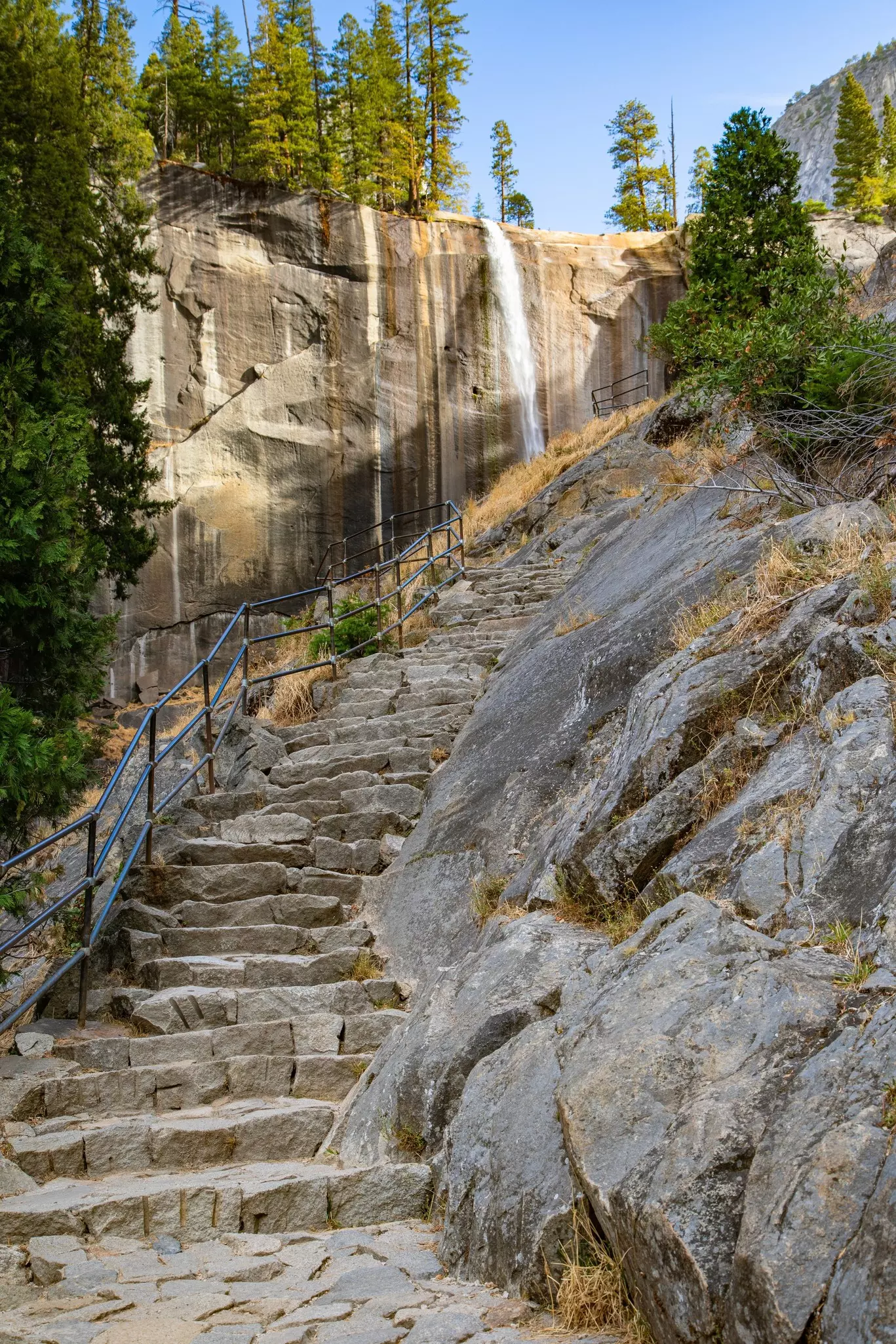 The Mist Trail on the way to Vernal Falls in Yosemite