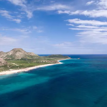 Aerial views from Cabo Pulmo national park, Baja California Sur, Mexico.