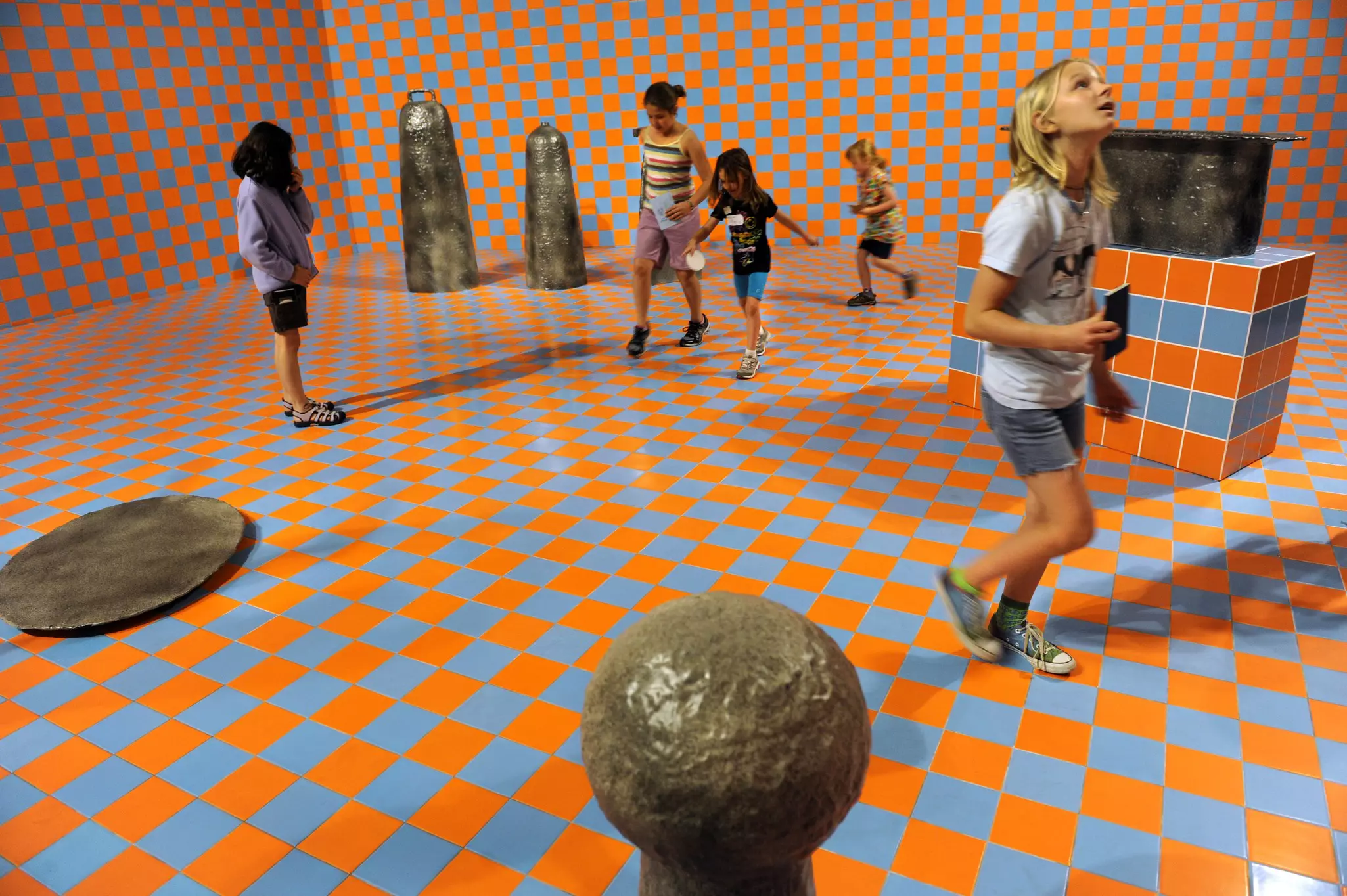 Kids and parents alike enjoy exploring art at the Denver Art Museum © Kathryn Scott Osler / Denver Post via Getty Images