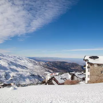 Sierra Nevada ski station and National Park and Veleta Peak (3.396 mts.). Granada, Andalusia,Spain  License Type: media  Download Time: 2023-02-02T06:17:29.000Z  User: claramonitto  Is Editorial: No  purchase_order:   