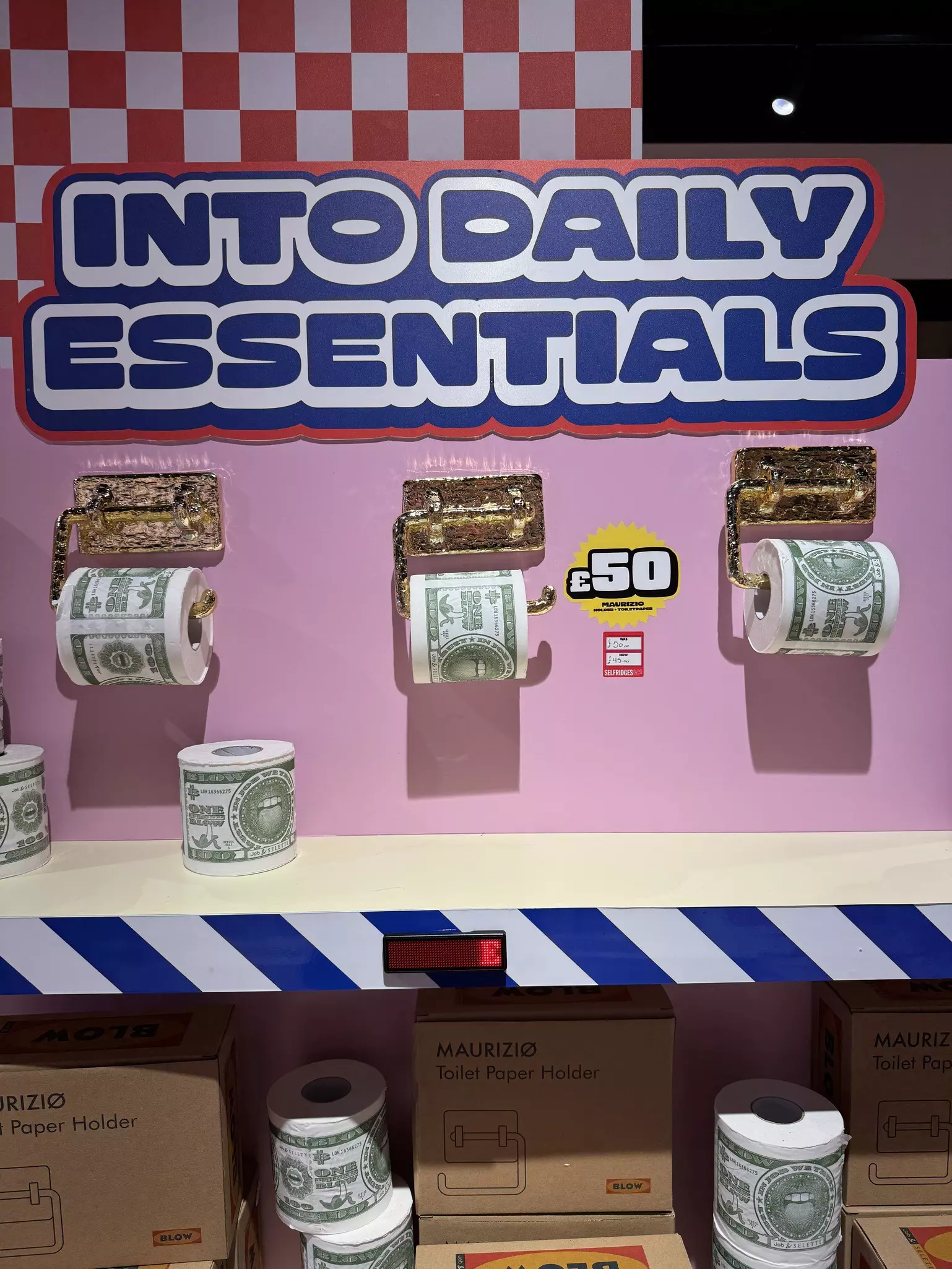 Toilet paper at Selfridges in London
