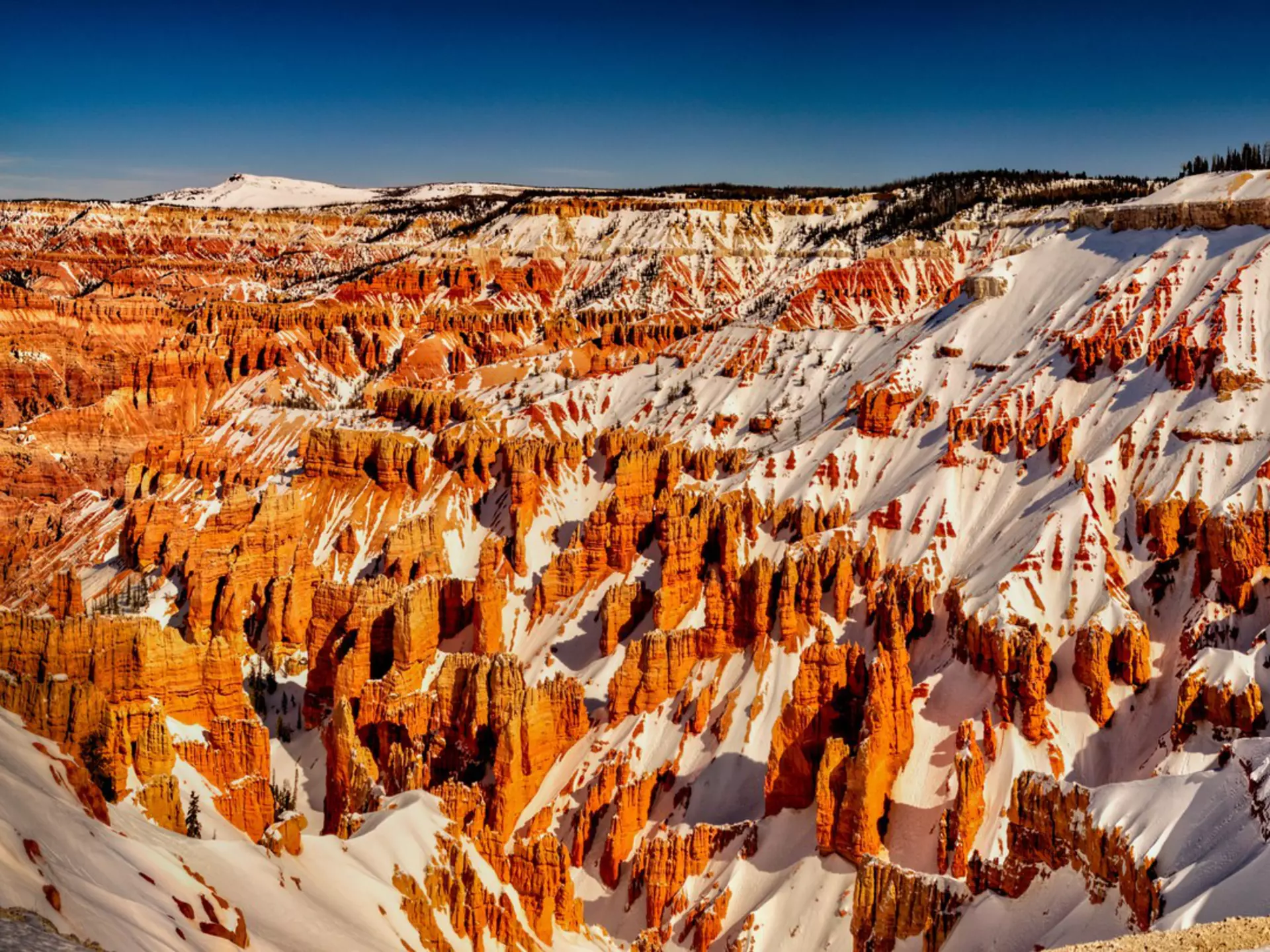 Snow Covers the Hoodoos of Cedar Breaks
