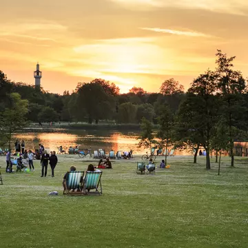 Sunset at Regents Park, London.