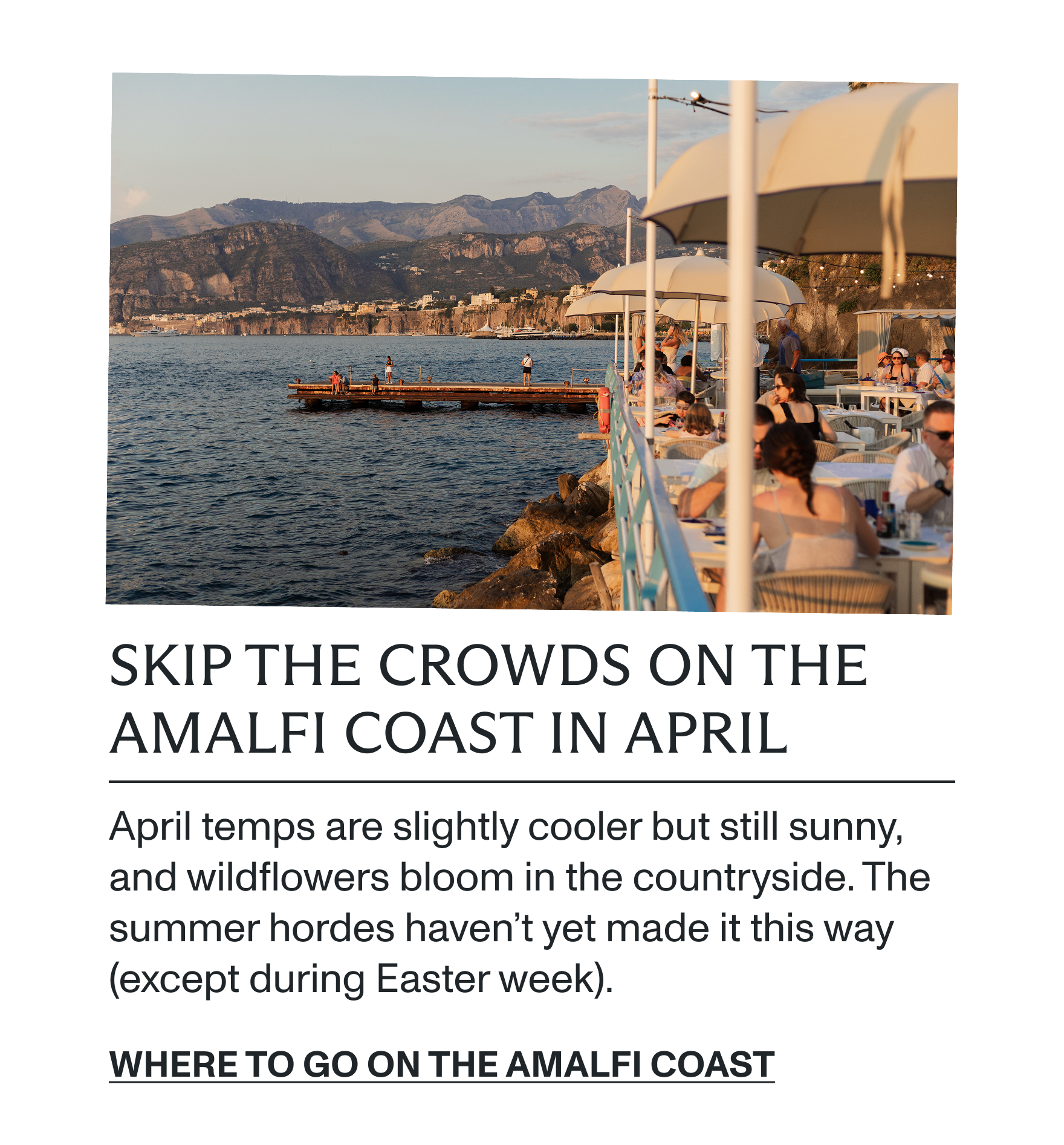 Where to go on the Amalfi Coast